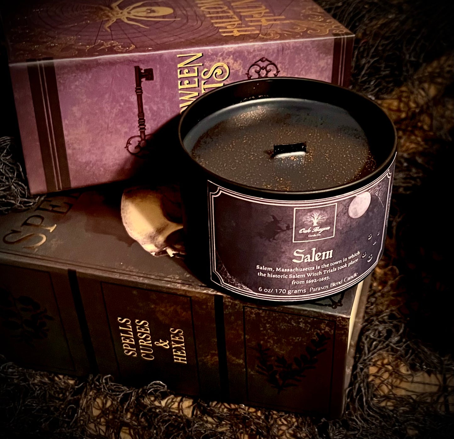 Salem Shimmer Tin Candle