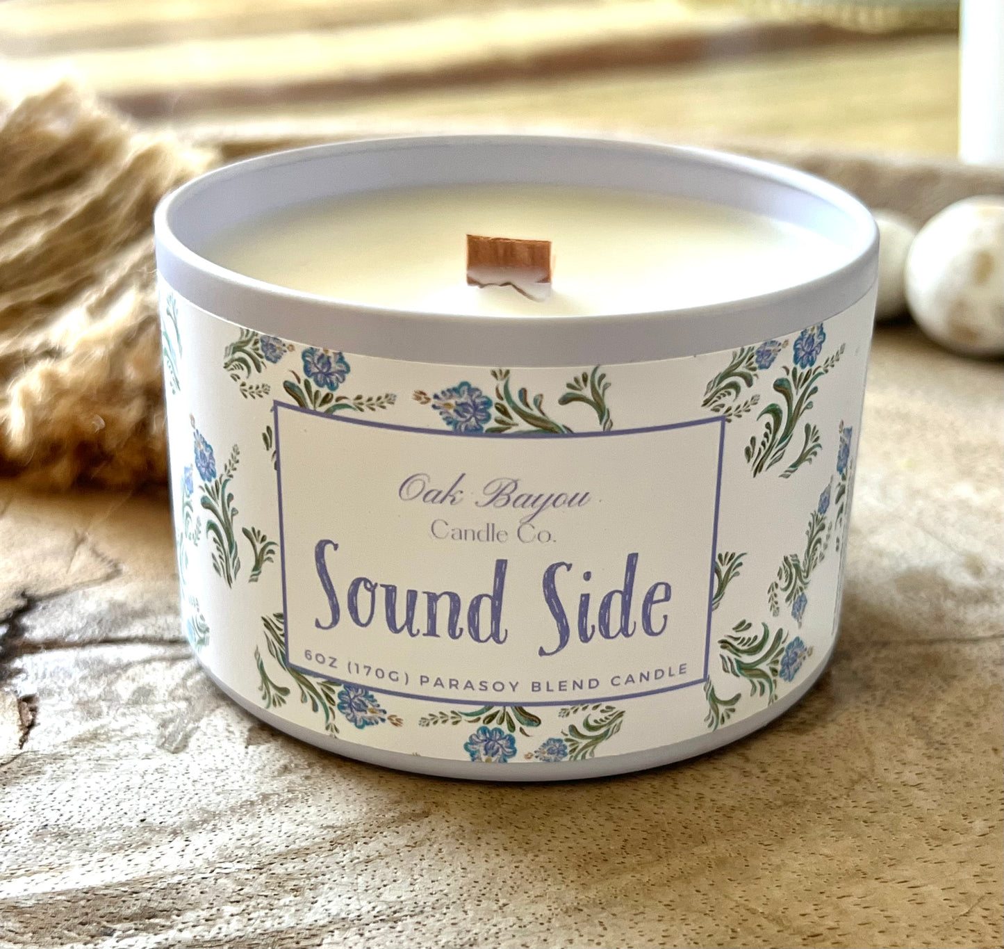 Sound Side Tin Candle