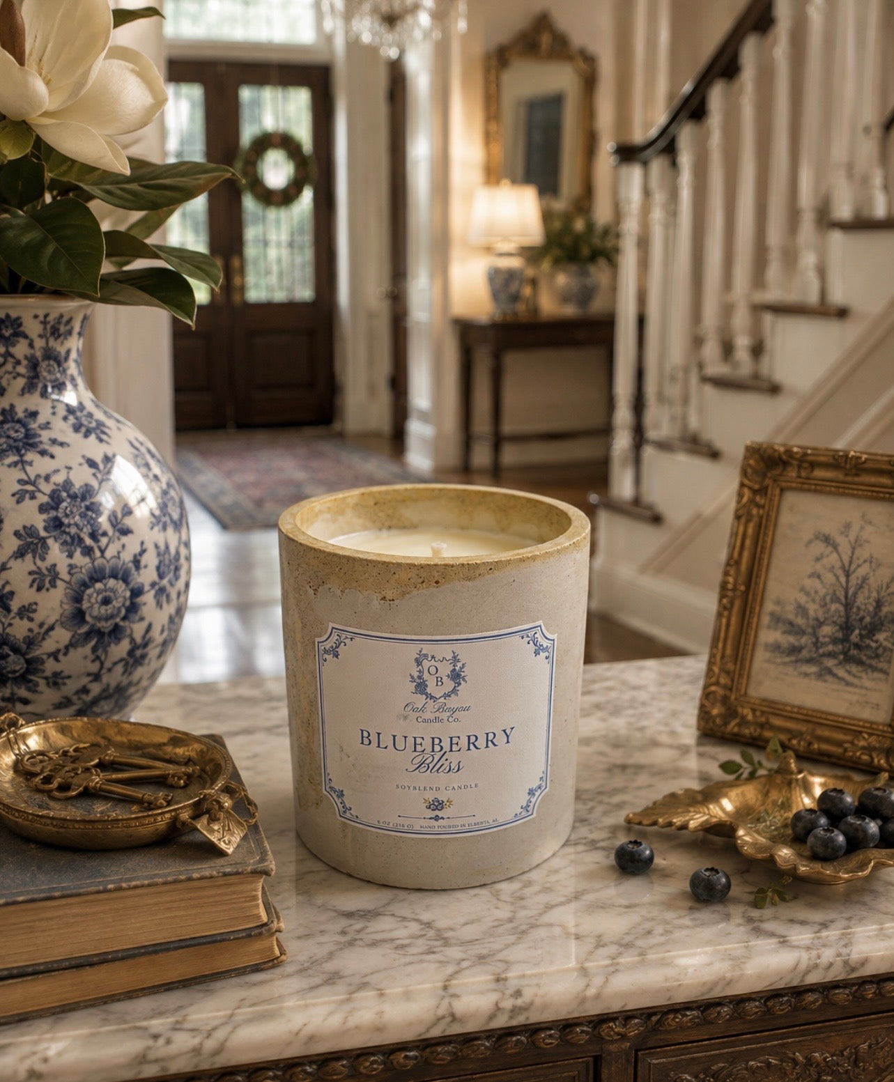 Blueberry Bliss Cement Candle (8oz)