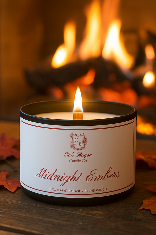 Midnight Embers Tin Candle